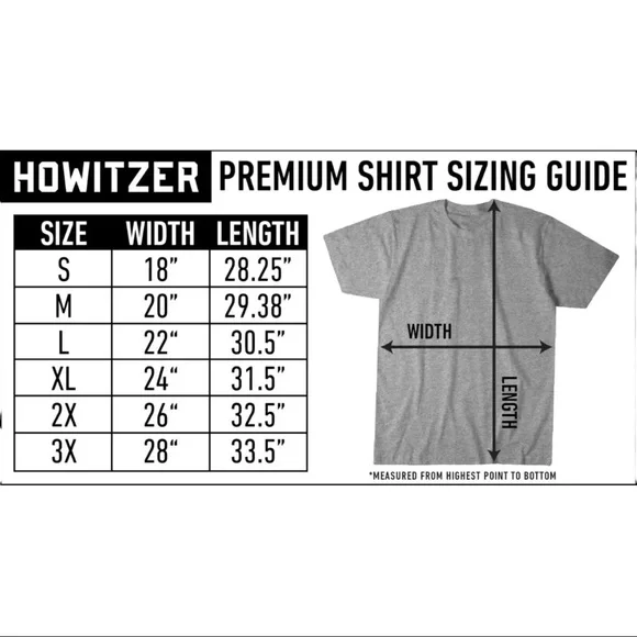 Howitzer Style Men's T-Shirt Support The Red Military Grunt MFG - Picture 5 of 9